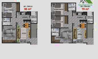 Imagem 2: Apartamento com 3 dormitórios à venda, 70 m² por R$ 289.000 - Vila Lavínia - Mogi das Cruz