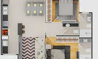 Imagem 6: Apartamento no Edifício Monte Fiore com 2 suítes à venda no Bairro Das Nações em Balneário