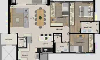 Imagem 4: Apto 902 - Positano Residenza - Ayoshii - Zona 08 Maringá-PR