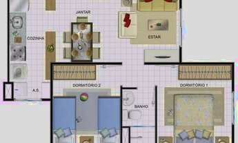 Imagem 4: Apartamento térreo com dois quartos, no Rita Vieira