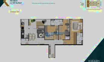 Imagem 2: Apartamento com 3 dormitórios à venda, 73 m² por R$ 806.884,01 - Praia de Itaparica - Vila