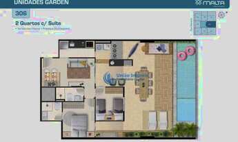 Imagem 2: Apartamento Garden com 2 dormitórios à venda, 112 m² por R$ 1.128.830,62 - Praia de Itapar