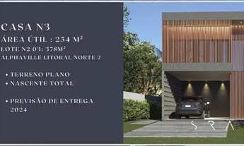 Imagem 2: Casa em Alphaville Litoral Norte 2 diferenciada,260 m² 4 suítes com closet individual!