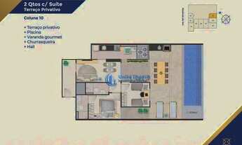 Imagem 2: Apartamento Garden com 2 dormitórios à venda, 103 m² por R$ 1.393.344 - Itaparica - Vila V