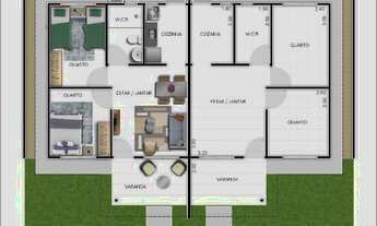 Imagem 2: Res casas com 2/4 varanda e área de lazer completa em Alagoas Maceió