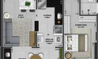 Imagem 6: APARTAMENTO COM 51.24 m² - BOQUEIRAO - PRAIA GRANDE SP