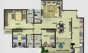 Imagem 2: More na melhor localização de Taubaté - Apartamento com 3 suites