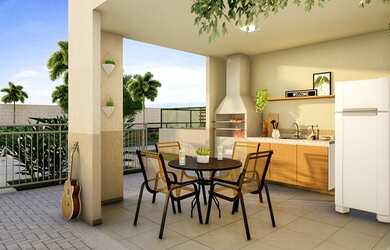 Imagem 3: Apto de 60 metros, 3 quartos , lazer completo com vista mar. Na planta