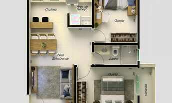 Imagem 5: Apartamento para Venda em Uberlândia, Pampulha, 2 dormitórios, 1 banheiro, 1 vaga