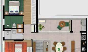 Imagem 2: APTO C/ 74 M² / 02 QUARTOS SENDO 01 SUÍTE / 01 VAGA REF: 3446585