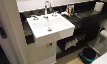 Imagem 6: Studio mobiliado para aluguel possui 30 metros com 1 quarto, 1 vaga e lazer completo nas P