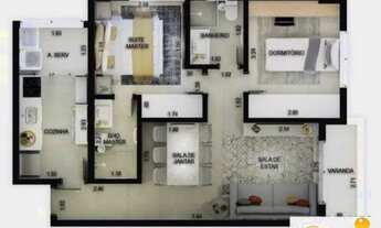 Imagem 2: Apartamento a venda em Moema com 60 m² com 2 quartos 1 suíte em Moema - SP