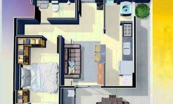 Imagem 5: Apartamento 48m2 com 1 quarto 1 vaga, Sacada Gourmet, Vista Mar, Caiçara , Entrada 20 mil