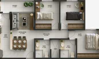 Imagem 3: Vb. Reserva dos Buritis, apartamentos com 3 quartos e varanda gourmet