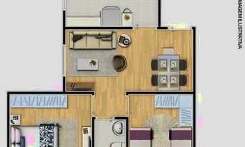 Imagem 2: Apartamento para venda tem 56 metros quadrados com 2 quartos em Jardim Vera Cruz - Sorocab