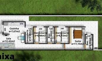 Imagem 6: Casa moderna no Veredas, 1 suíte + 2 quartos e passagem lateral para o quintal
