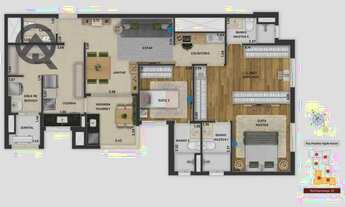 Imagem 3: Apartamento com 3 dormitórios à venda, 95 m² por R$ 1.110.000 - Cambuí - Campinas/SP