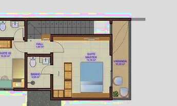 Imagem 2: Sobrado para venda com 101 metros quadrados com 3 quartos em Pacheco - Caucaia - CE