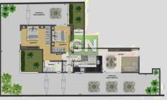Imagem 4: Apartamento com área privativa à venda, 2 quartos, 2 suítes, 2 vagas, Cidade Nova - Belo H