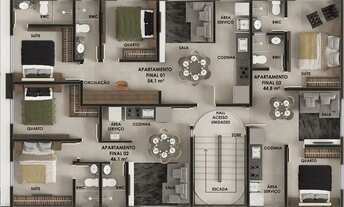 Imagem 7: Apartamento para venda possui 47 metros quadrados com 2 quartos em Bessa - João Pessoa - P