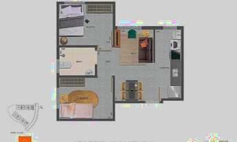 Imagem 7: Apartamento para venda tem 45 metros quadrados com 2 quartos em Santa Cruz - Volta Redonda