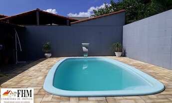 Imagem 2: Casa Linear com 2 quartos sendo 1 suíte, piscina, churrasqueira, 3 vagas de garagem em Cam