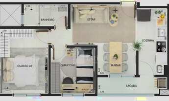 Imagem 2: Apartamento 02 quartos no Boqueirão, Curitiba