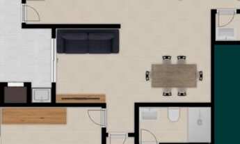 Imagem 2: Apartamento para venda tem 72 metros quadrados com 2 quartos