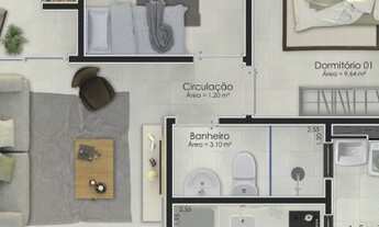 Imagem 7: Apartamento com 2 dormitórios à venda, 50 m² por R$ 270.000,00 - Areal - Pelotas/RS