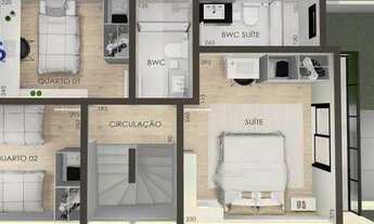 Imagem 4: Sobrado com 3 quarto e 1 suíte, à venda no Xaxim
