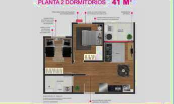 Imagem 7: Apartamento para venda com 41 metros quadrados com 2 quartos em Santo Amaro - São Paulo
