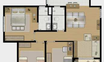 Imagem 5: Apartamento para venda com 55 metros quadrados com 2 quartos em Conceição - Diadema - SP