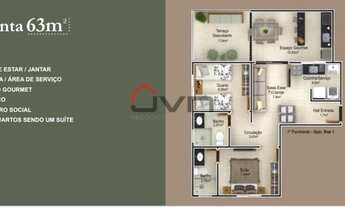 Imagem 4: Apartamento para venda tem 49 metros quadrados com 3 quartos em Novo Mundo - Uberlândia