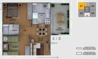 Imagem 10: Apartamento com 2 dormitórios à venda, 44 m² por R$ 180.000,00 - Vila Perracini - Poá/SP