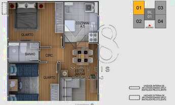 Imagem 9: Apartamento com 2 dormitórios à venda, 44 m² por R$ 180.000,00 - Vila Perracini - Poá/SP