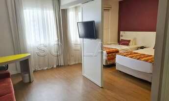 Imagem 3: Flat no Quality Alphaville com 1 dorm e 1 vaga disponível locação em Alphaville