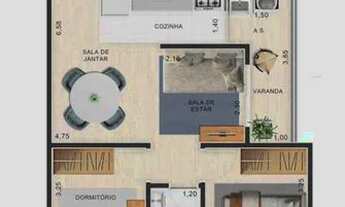 Imagem 4: Aptos de 42m, 47m e 50m com 2 dorm + sacada integrada + 1 vaga a 500 m do Parque das Hort