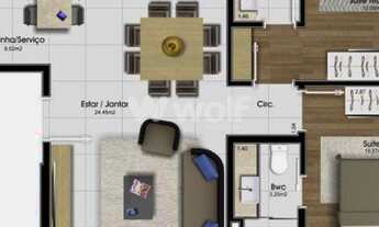 Imagem 3: 02 DORM SENDO 02 SUITES - ALTO PADRÃO - ESTRUTURA