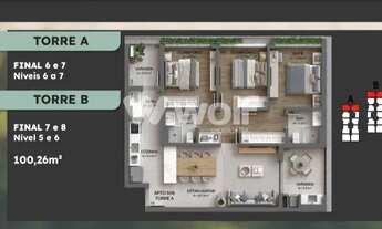 Imagem 2: 3 DORMI - SUÍTE - 100 M² -2 VAGAS - HOBBY BOX