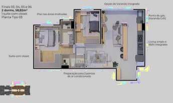 Imagem: Apartamento com 2 dormitórios à venda