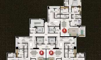 Imagem 3: Apartamento com 4 quartos 2 suítes em plano fechado de incorporação