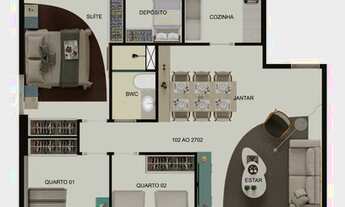 Imagem 2: EM-Luxo e sofisticação em um só lugar-Edf Maria João em Boa Viagem. 3 quartos-94m²- 2 vaga