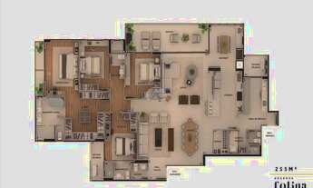 Imagem 2: Apartamento para venda possui 255 metros quadrados com 4 quartos em Mossunguê - Curitiba