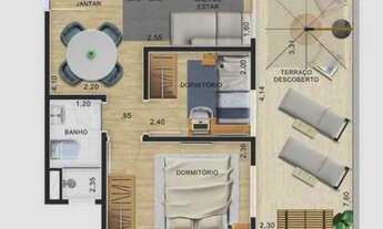 Imagem 6: Aptos de 42m, 47m e 50m com 2 dorm + sacada integrada + 1 vaga a 500 m do Parque das Hort