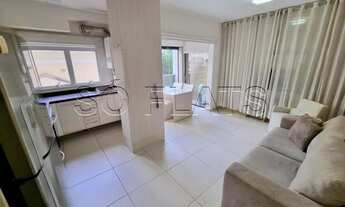 Imagem 5: Flat disponível para locação no Option Paraíso contendo 40m², 1 dormitório e 1 vaga de gar