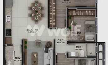Imagem 2: MAIOR PLANTA - 98M2 - FRENTE - 02 VGS - COND TOP