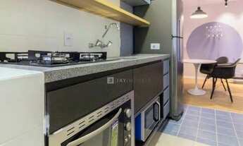 Imagem 6: Apartamento Flat com 1 dormitório, sala ampla para 2 ambientes, 1 banheiro, 1 vaga de gara