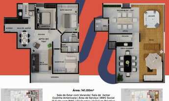 Imagem 3: Coberturas duplex com 03 quartos, 141 m²,e 145 m², no Altiplano Cabo Branco, João Pessoa/P