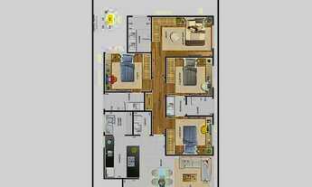 Imagem 2: Apartamento para venda possui 102 metros quadrados com 4 quartos em Castelo - Belo Horizon