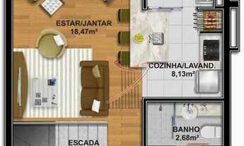 Imagem 3: Duplex mobiliado com 2 dormitórios, sendo uma suíte e garagem - excelente acabamento!
